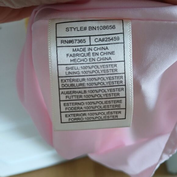 Steve Madden Pink and Yellow Flutter Sleeve Sundress Leigh Midi Chiffon Floral M - Picture 7 of 14